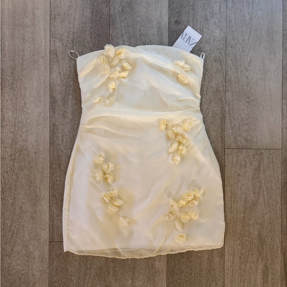 Zara Cream Puffer Jacket